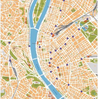 budapest vector map