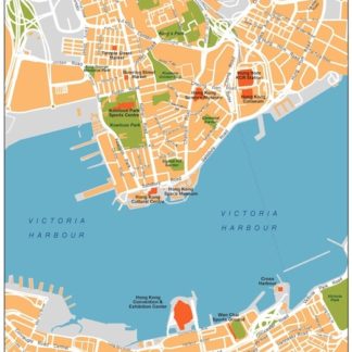 hong kong vector map