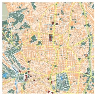 madrid vector map