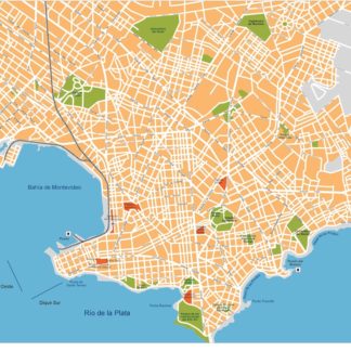 montevideo vector map