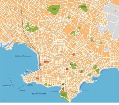 montevideo vector map