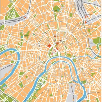 moscow vector map