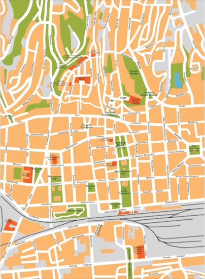 zagreb vector map