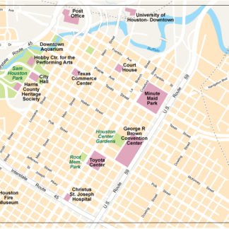 Houston City Center map