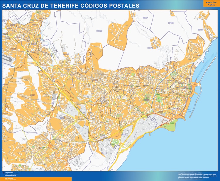 Santa Cruz de Tenerife c digos postales gigante Mapas Colombia y