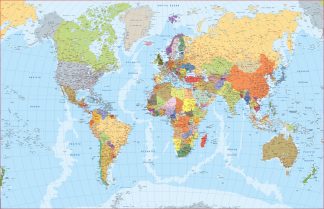 Mapa mundo español  Mapas Colombia y América de pared gigantes